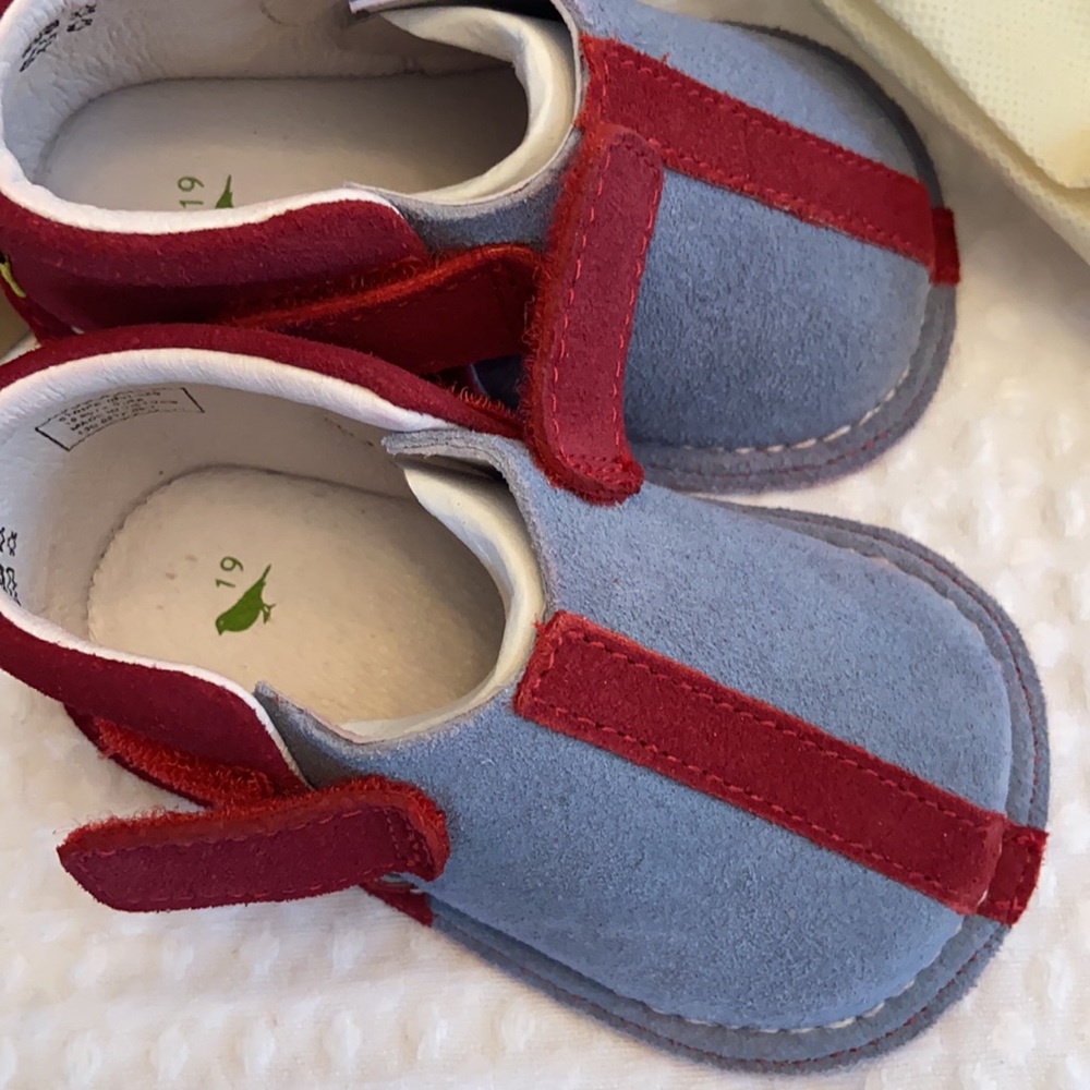 NEW! Pipit “STRIPE” Baby Toddler First Shoes Sky - Picture 9 of 14